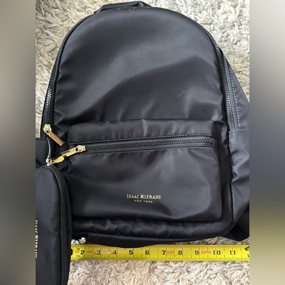 NEW tags Isaac Mizrahi BLACK Backpack small - Picture 10 of 12